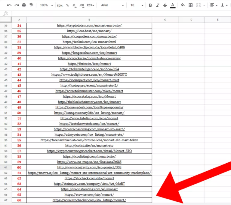 trackers listing