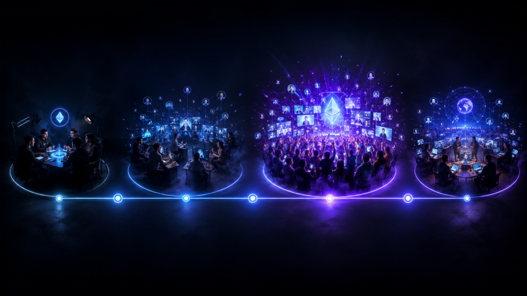 crypto KOL campaign 4-phase structure - whisper tease shout sustain phases for kols in crypto Web3 marketing