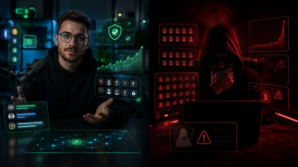 crypto influencer vetting checklist - verified legitimate creator vs fake engagement and undisclosed sponsored crypto content