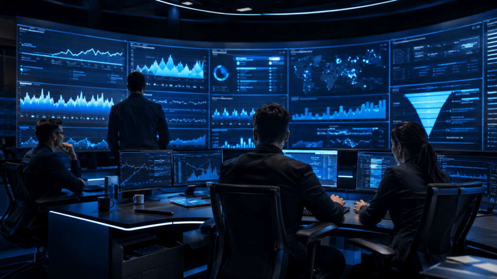 crypto exchange traffic growth dashboard showing organic users, trading volume, paid acquisition and active trader metrics 2026