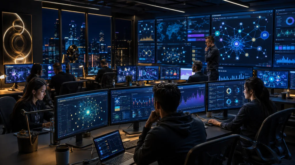 web3 marketing agency war room coordinating best web3 marketing company campaign with KOL networks on-chain attribution PR and community growth for blockchain projects