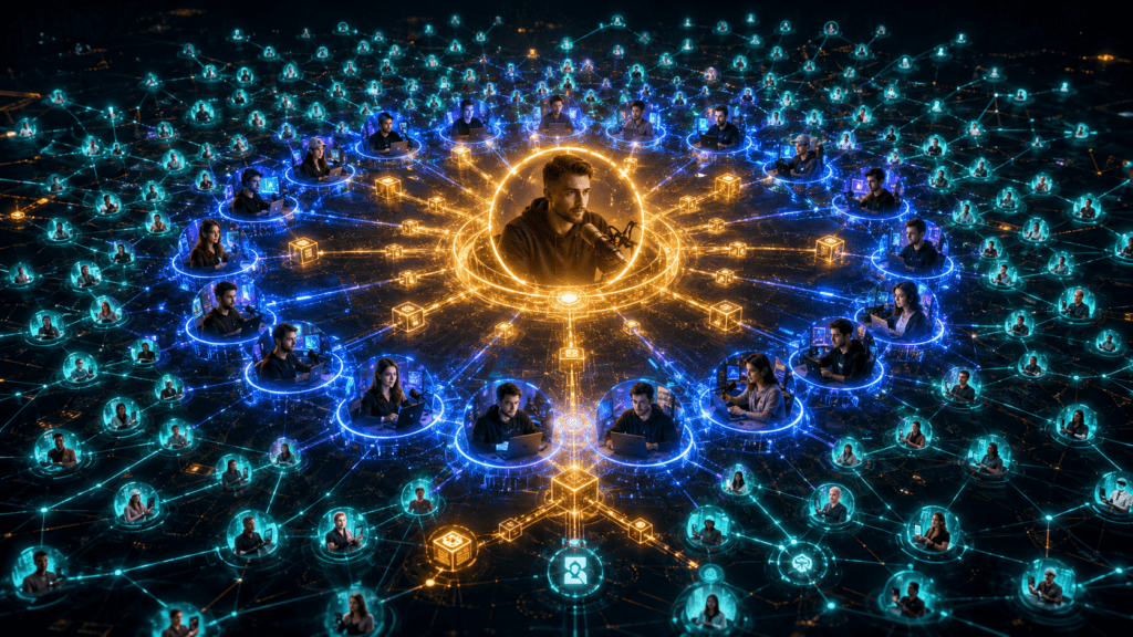 web3 marketing agency KOL campaign network showing macro influencer micro creators and community advocates with on-chain referral tracking for best web3 marketing companies