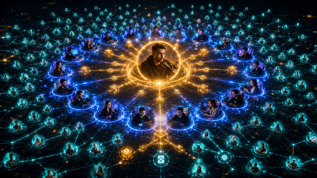 web3 marketing agency KOL campaign network showing macro influencer micro creators and community advocates with on-chain referral tracking for best web3 marketing companies