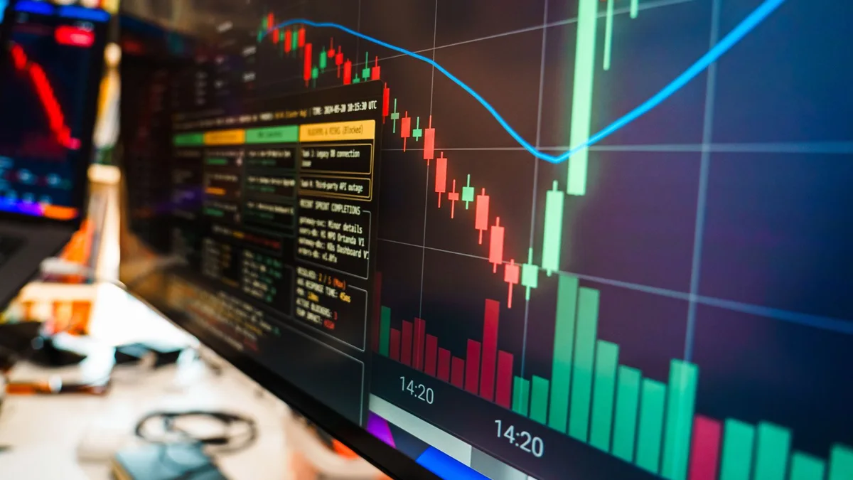 How to list a token on Binance: price chart on a trading screen after a spot listing